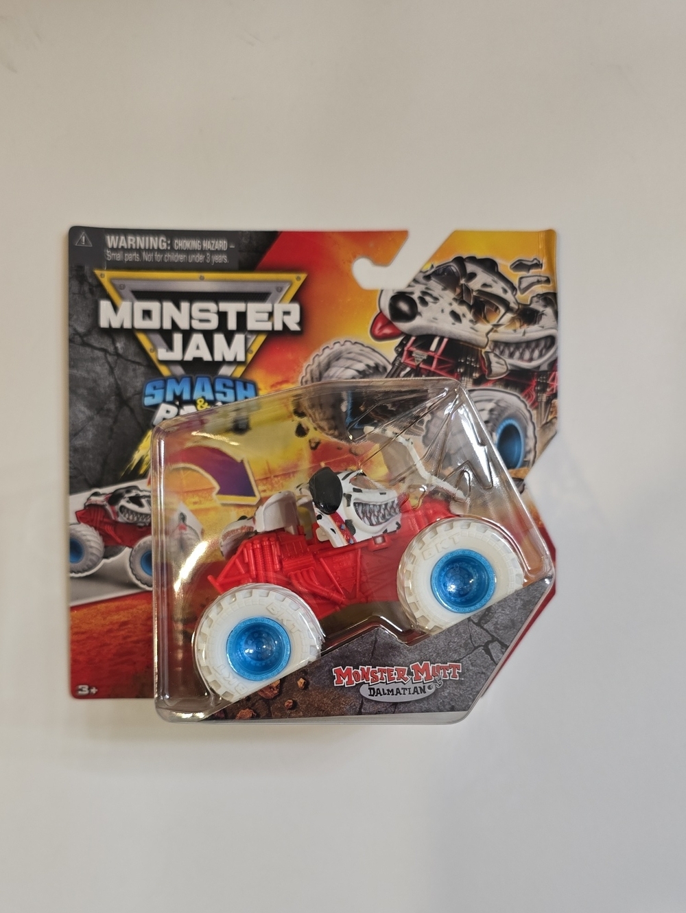 Monster Jam Monster Mutt Dalmatian Red & White Kids Vehicle Toy
